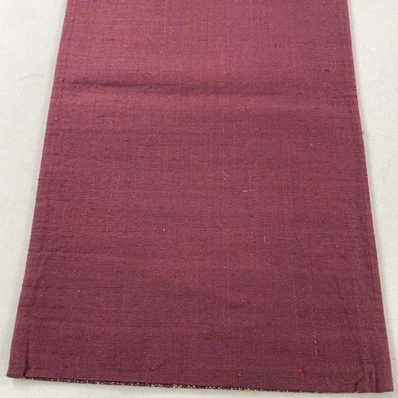 袋帯 美品 秀品 格子 紫 六通 正絹｜中古・古着・リサイクル着物