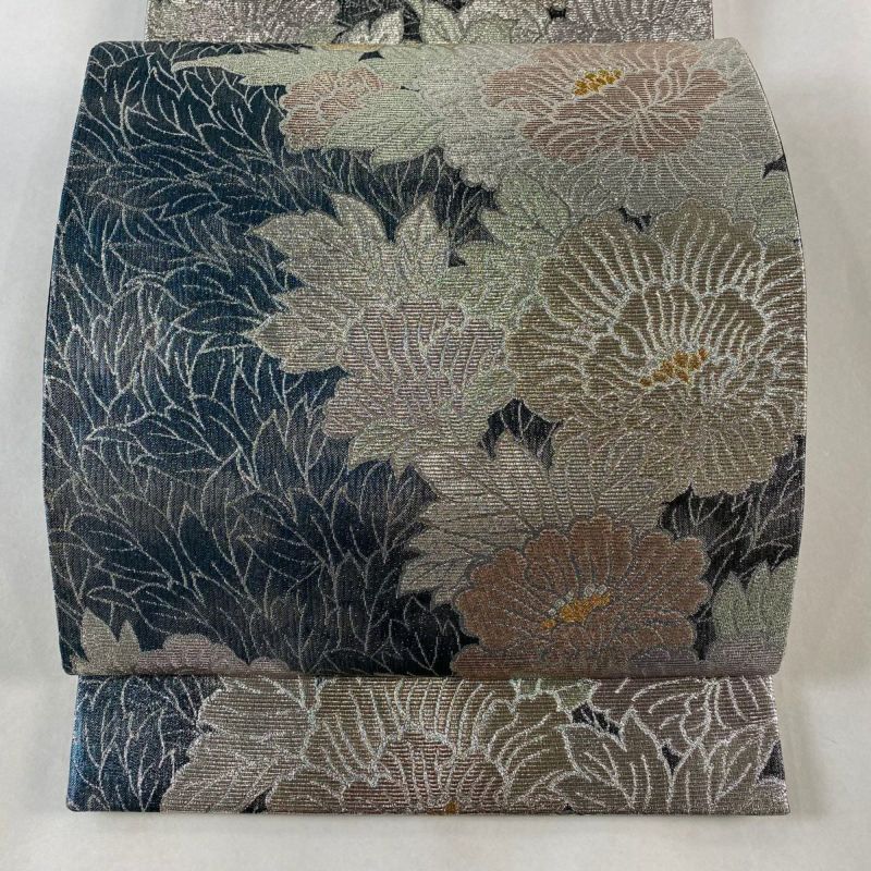 袋帯 美品 逸品 縞 薄茶色 全通 正絹｜中古・古着・リサイクル