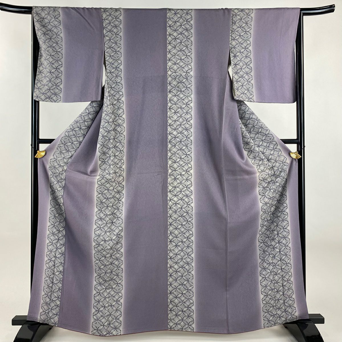 美品】 付下げ 身丈157cm 裄丈64.5cm M 袷 地紋 疋田 染め分け ぼかし