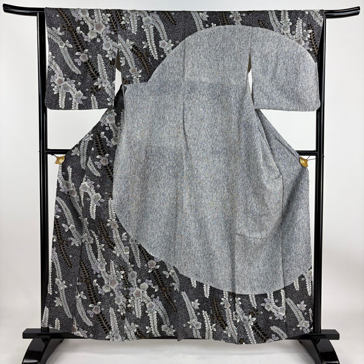 m-29＋D20 訪問着 川村久太郎 叩き染め 正絹 着物 袷 極美品 m-29＋D20