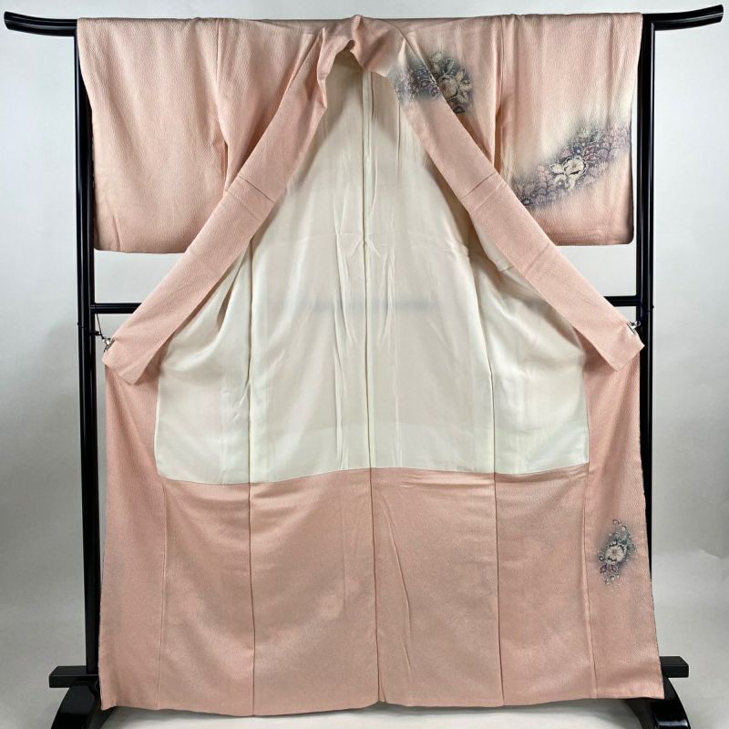 付下げ 身丈165cm 裄丈65.5cm M 袷 翠山工房 落款あり 辻が花 付下げ 身丈165cm 裄丈65.5cm M 袷 翠山工房 落款あり 辻が花