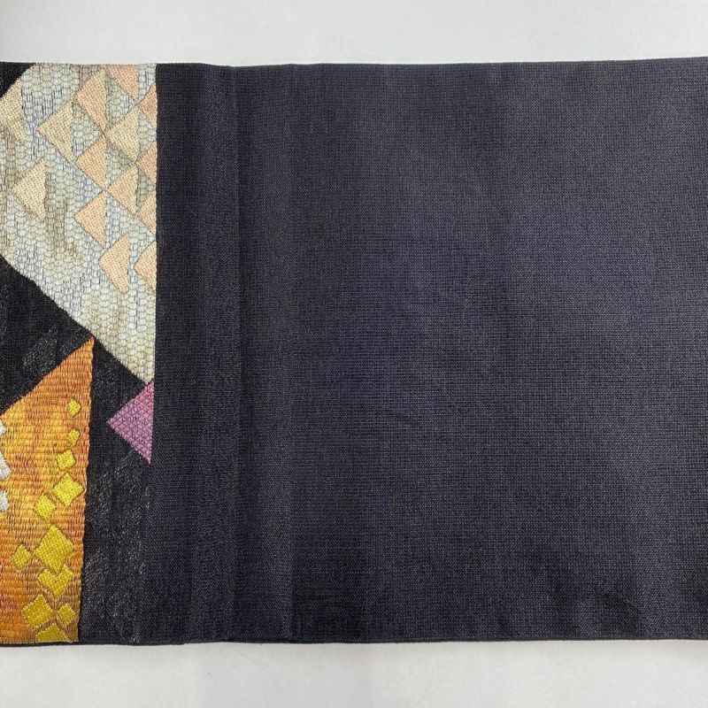 袋帯 美品 名品 うさぎ 雲文 金銀糸 黒 六通 正絹|中古・古着 袋帯 美品 名品 うさぎ 雲文 金銀糸 黒 六通 正絹|中古・古着