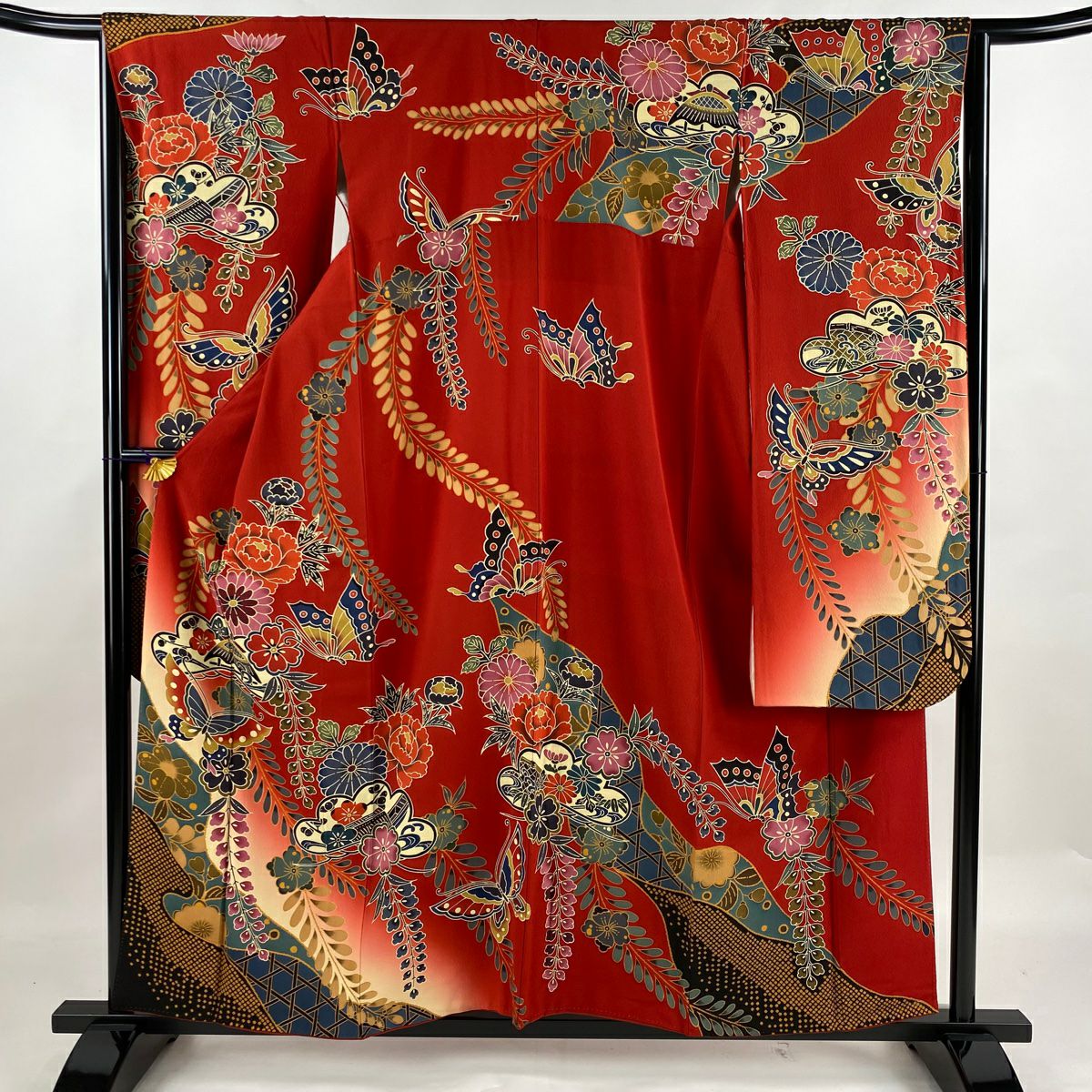 振袖 広衿 袷 金彩 裄長 ロング丈 裄67.5cm 丈162.5cm