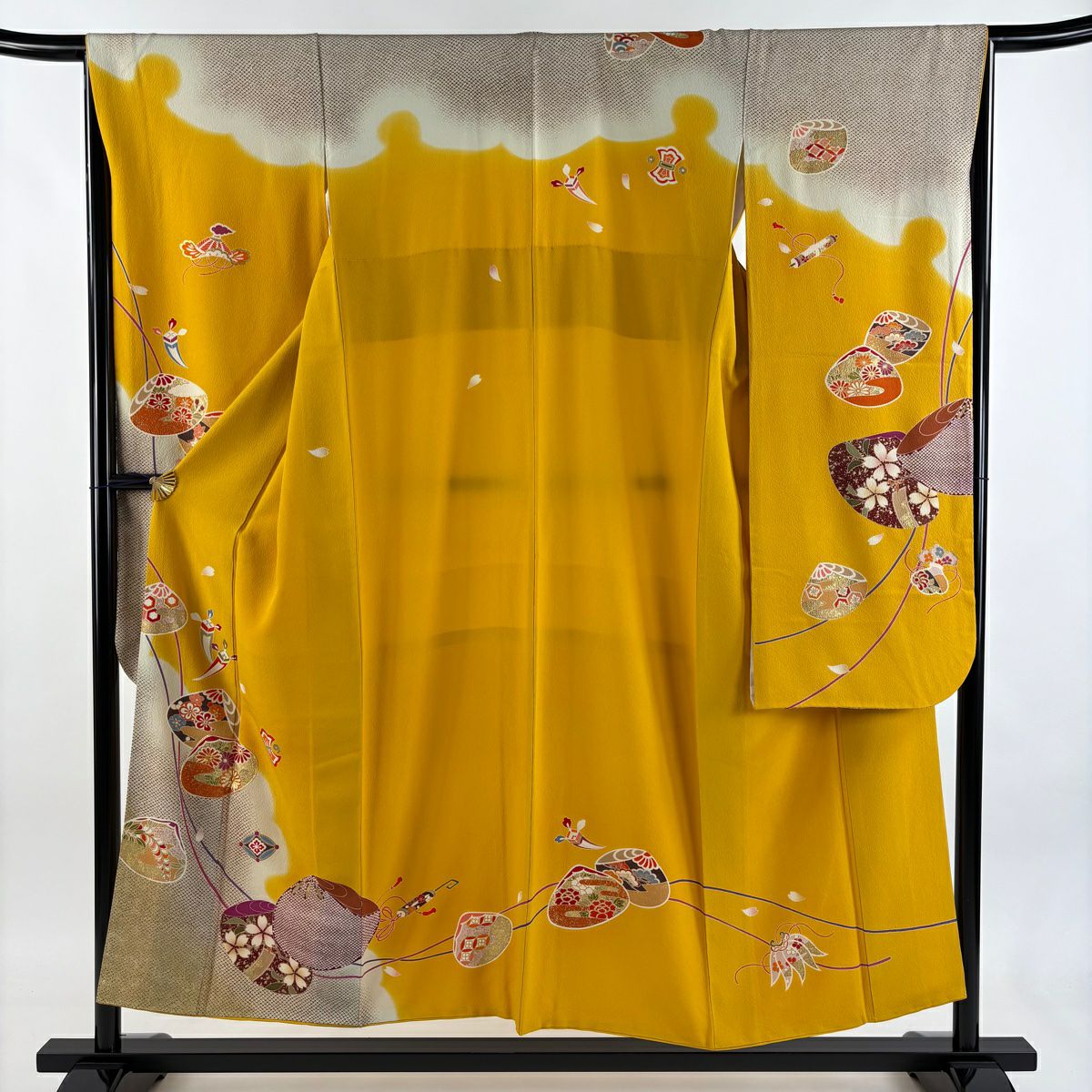 振袖フルセット 裄69.2cm 身丈163cm 辛子色正絹 L サイズ 2745 楽天市場】【レンタル】 往復送料無料 振袖 21点セット フルセット