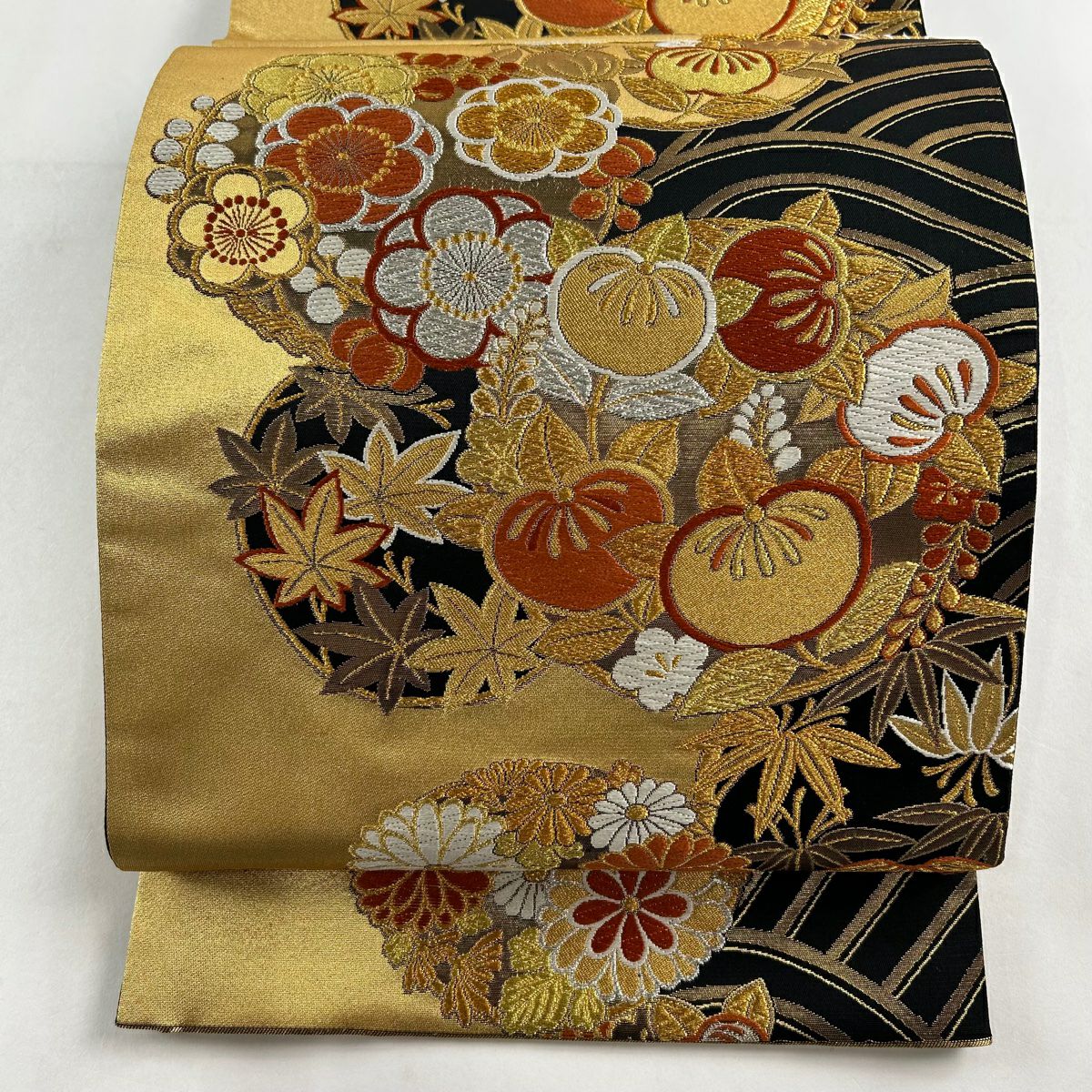 30%OFF 袋帯 美品 秀品 花丸文 華文 刺繍 金銀糸 薄ピンク 六通
