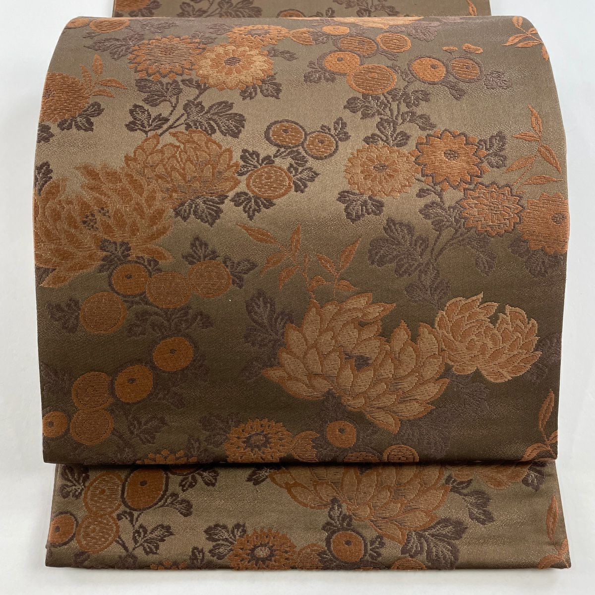 楽天市場】袋帯 美品 秀品 裂取錦詳文 華文 花鳥 金糸 箔 深緑