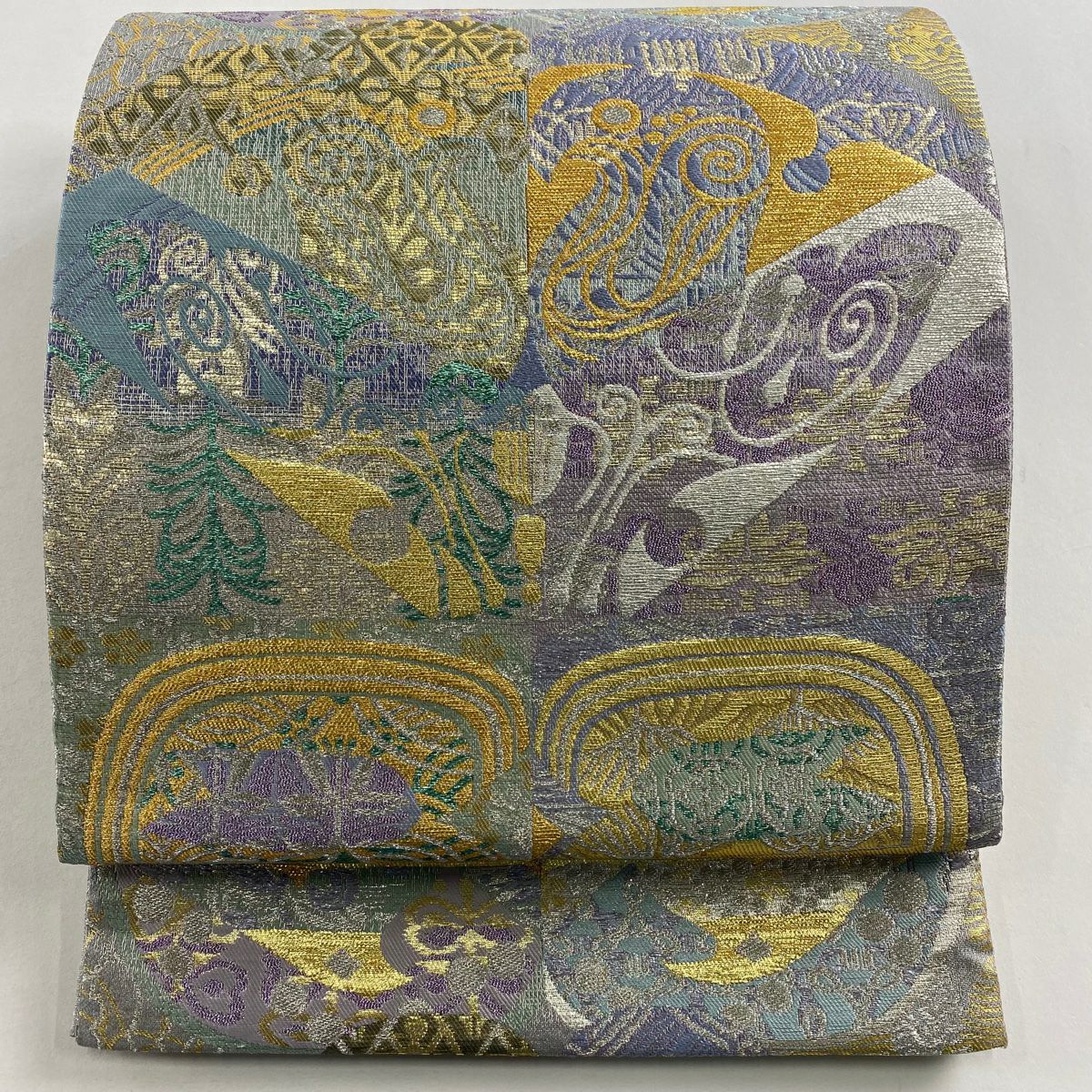 409mn28◇変わり花菱 変わり格子金糸 銀糸 名古屋帯◇美品 409mn28◇変わり花菱 変わり格子金糸 銀糸 名古屋帯◇美品 - メルカリ