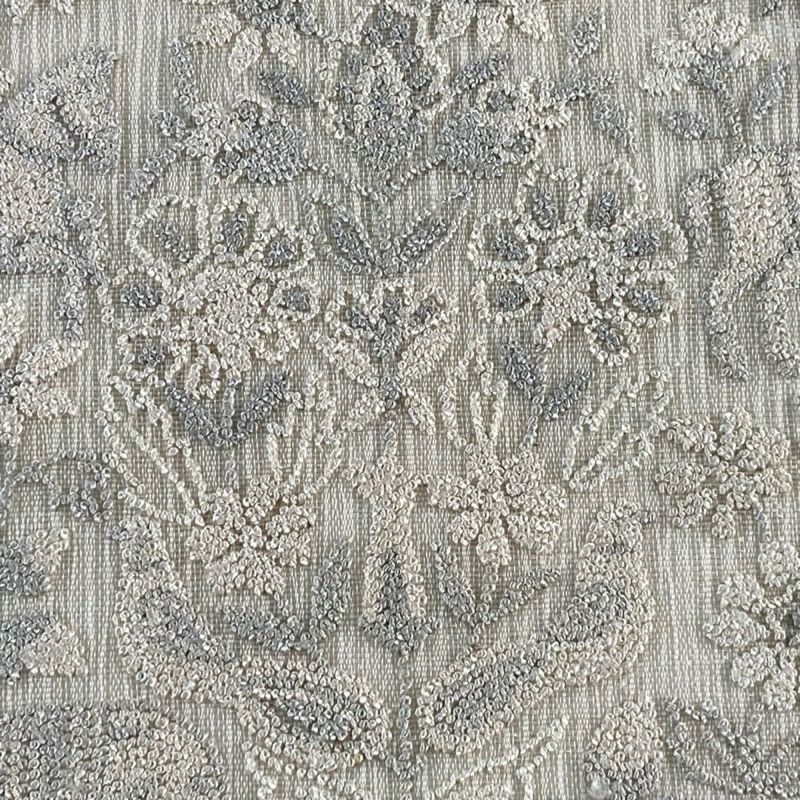 袋帯 名品 夏帯 草花 動物 相良刺繍 白 お太鼓柄 正絹｜中古