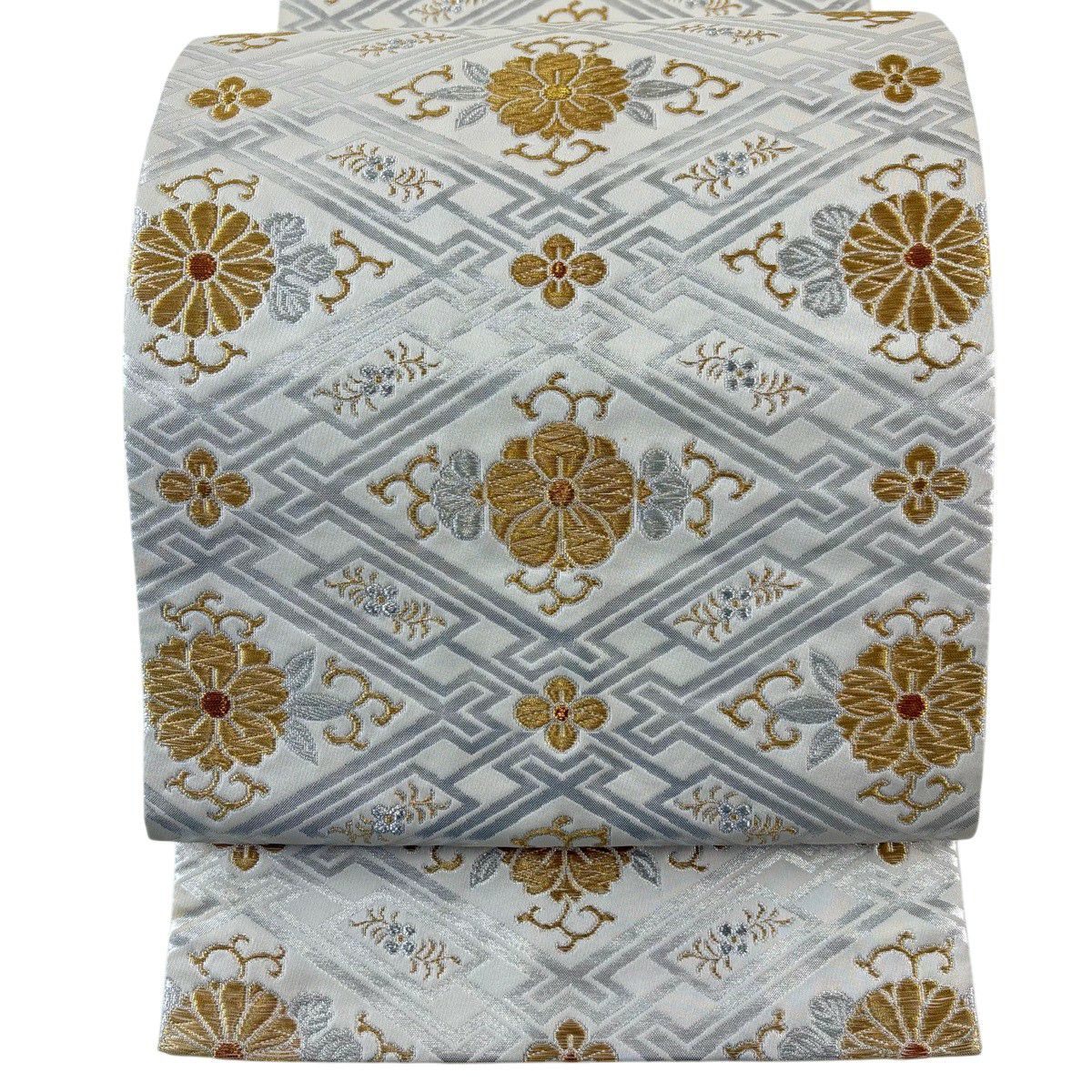 美品】 袋帯 名品 九代目 坂東三津五郎 襲名記念 花菱 金銀糸 箔