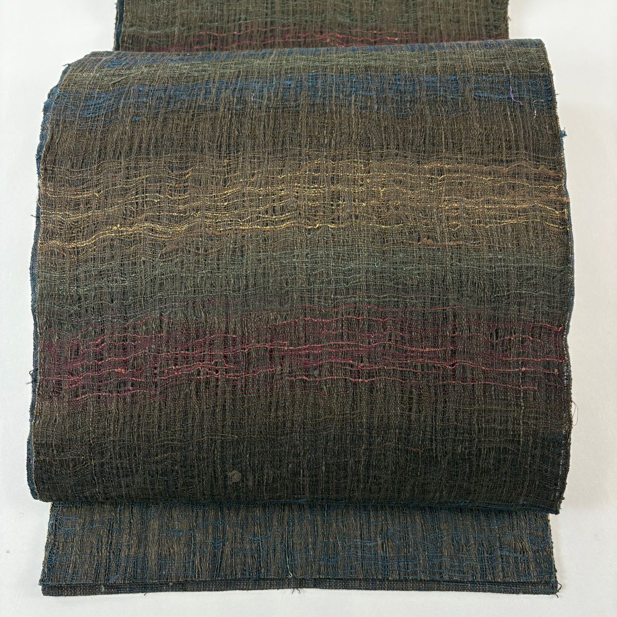 袋帯 美品 秀品 菊 鳥 箔 螺鈿 墨色 お太鼓柄 正絹 ｜中古・古着