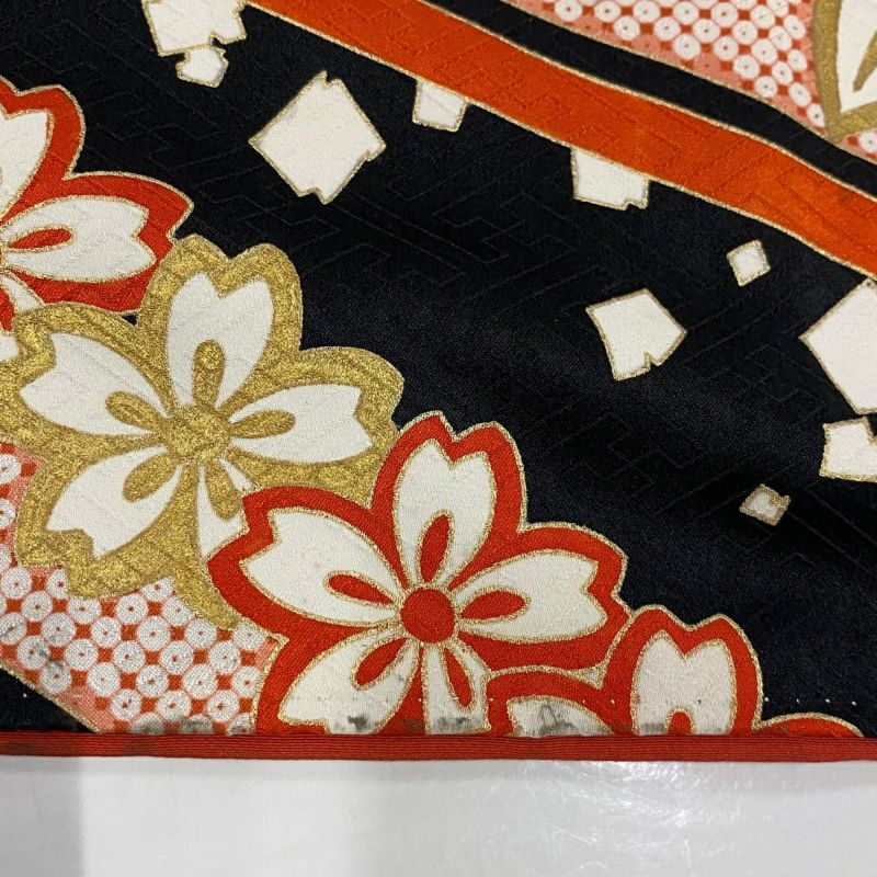 Y2585◇作家物落款 金糸刺繡 手縫い仕立て 正絹 袷 訪問着 着物