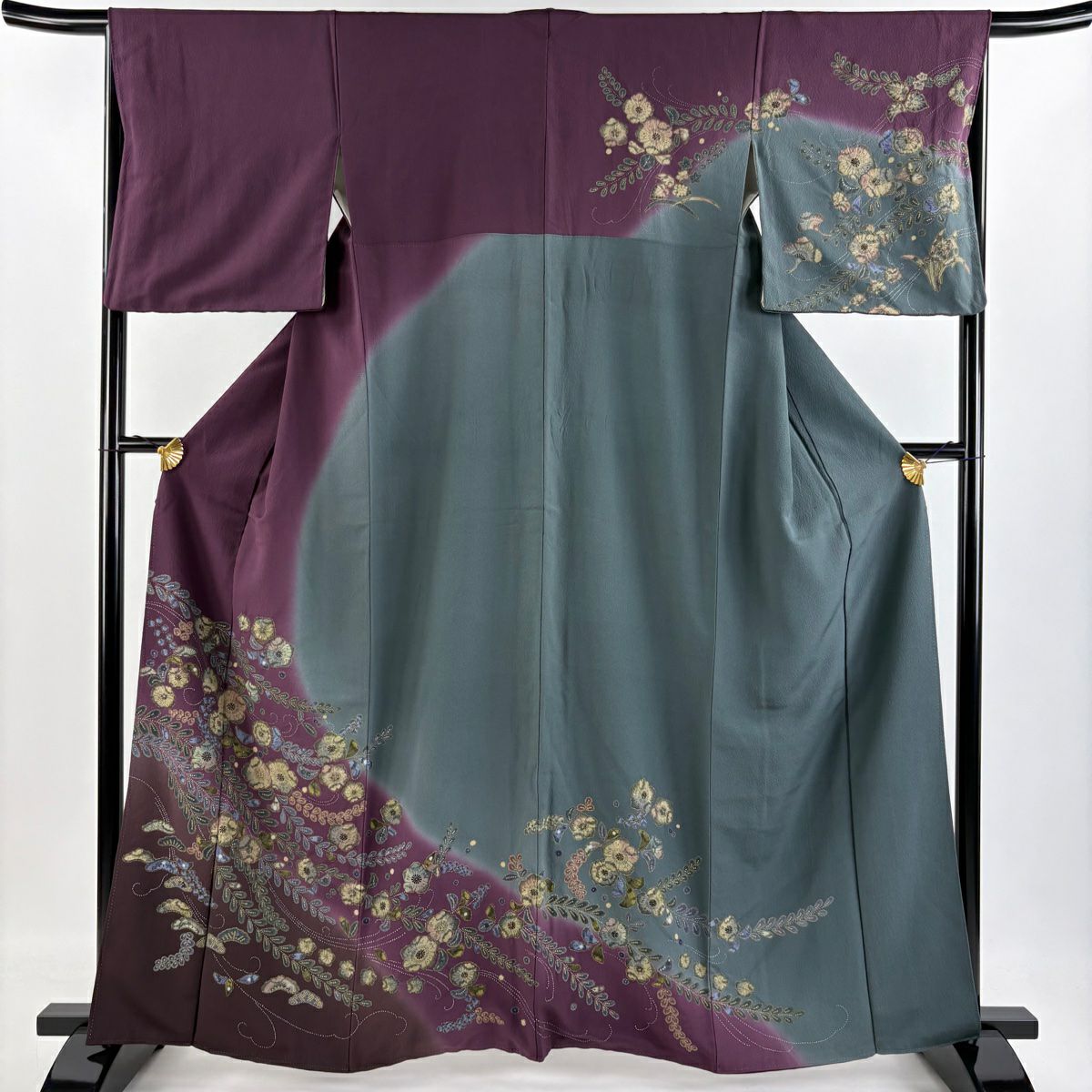 美品 訪問着 辻が花 朱赤 袷 身丈162.0cm 裄丈70.0cm お洒落正絹 美品 訪問着 辻が花 朱赤 袷 身丈162.0cm 裄丈70.0cm お洒落