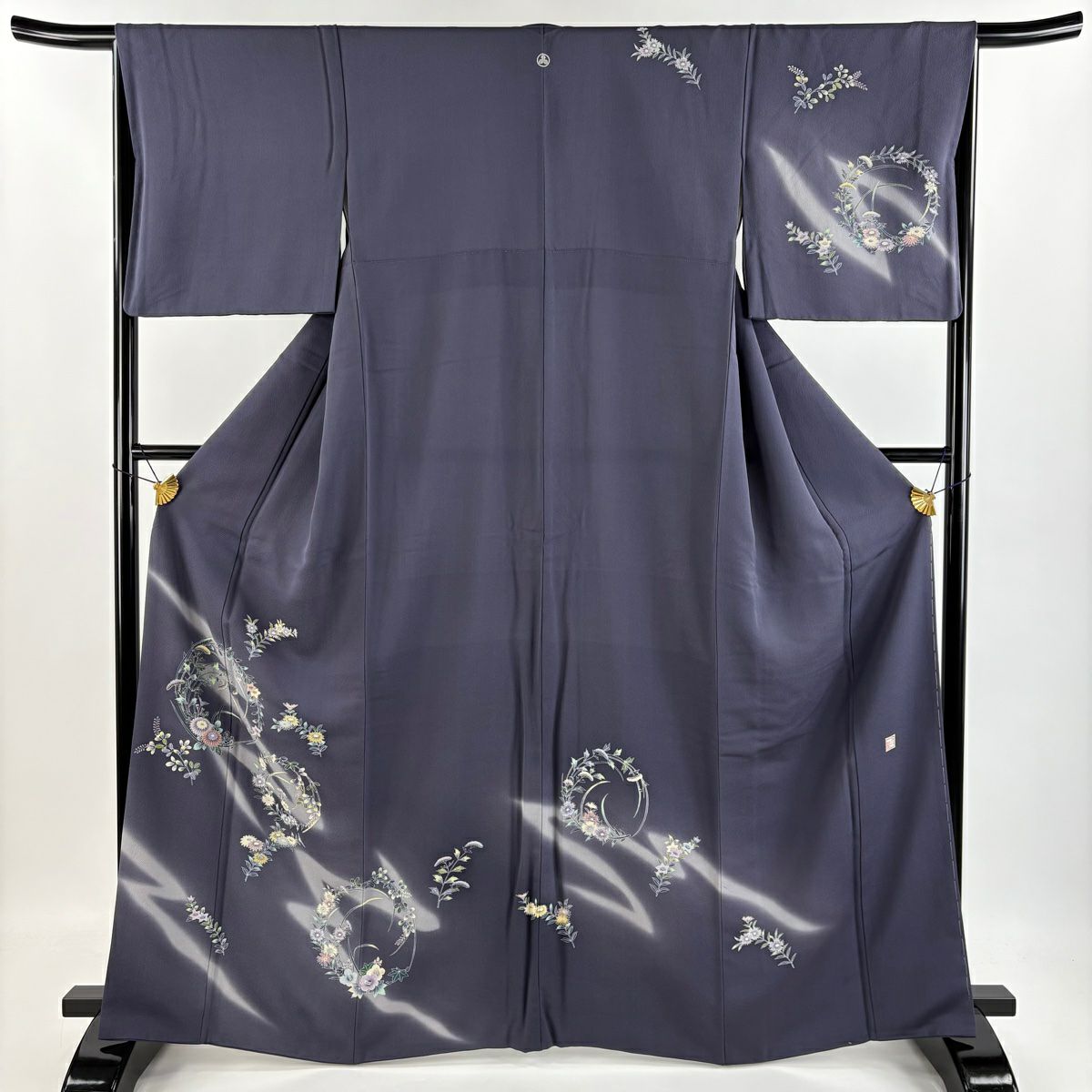 美品】 訪問着 身丈166cm 裄丈66.5cm M 袷 川村久太郎 紬地 落款あり