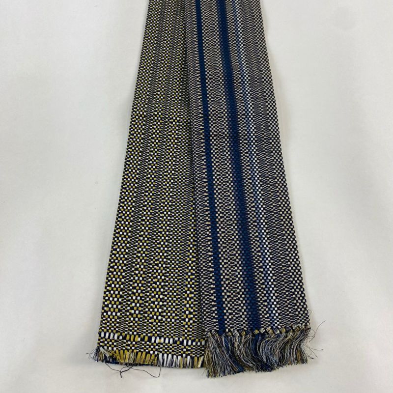 角帯 美品 秀品 縦縞 灰茶 正絹｜中古・古着・リサイクル着物